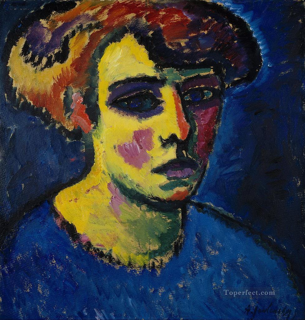 head of a woman 1911 Alexej von Jawlensky Expressionism Oil Paintings